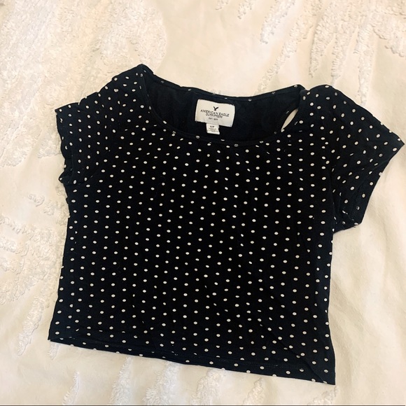 American Eagle Outfitters Tops - Polka dot crop top